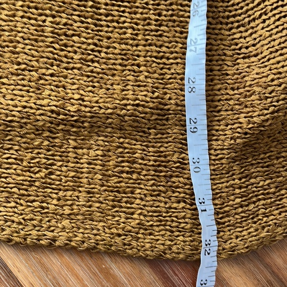 Free People Beach Naomi Tunic Mesh Sweater Long Sleeves M Gold - Picture 14 of 15